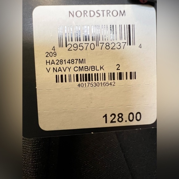 HALOGEN | Navy & Black Ottoman Knit Fit and Flare Dress Sz 2 - Picture 7 of 7